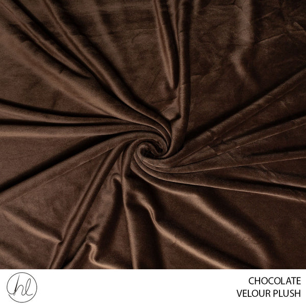 Velour Plush (150cm) Chocolate (150cm) Per M