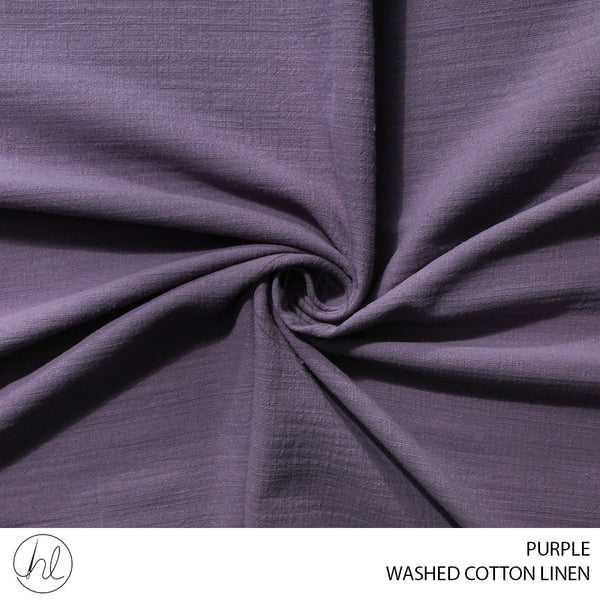 Washed cotton linen (51) purple (150cm) per m
