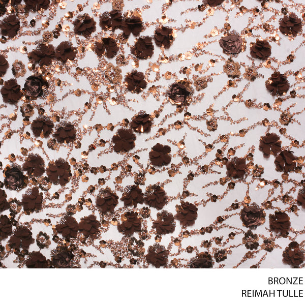 REIMAH FABRIC 140CM BRONZE ROLL ROLL 001