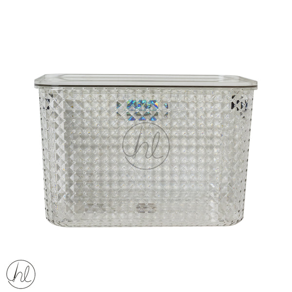 STORAGE BOX WITH HANDLE DIAMOND ASSORTED (CLEAR) ABY-4855 XL