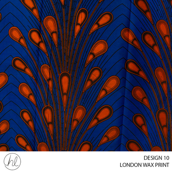 London Wax Print (55) Royal (Design 10) (110cm) Per M