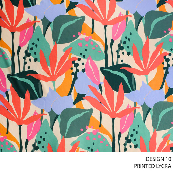 LYCRA PRINT FABRIC 150CM SEASHELL ROLL ROLL 002