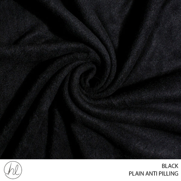 PLAIN ANTI PILLING (781) BLACK (150CM) PER M