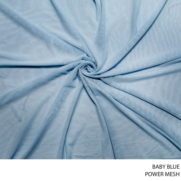 MESH POWER FABRIC 150CM BABY BLUE
