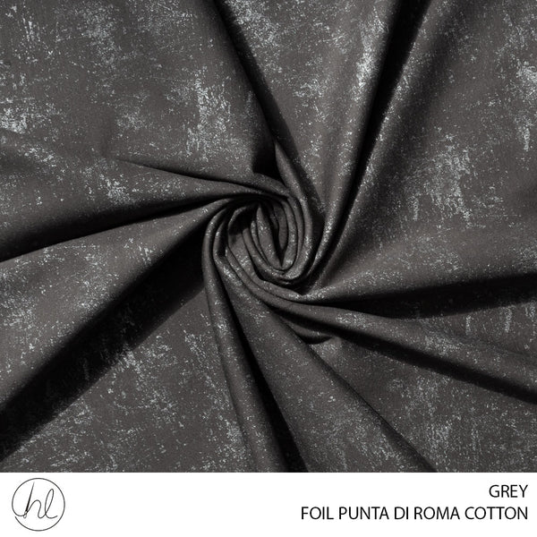 Punta di roma cotton foil  (51) grey (150cm) per m