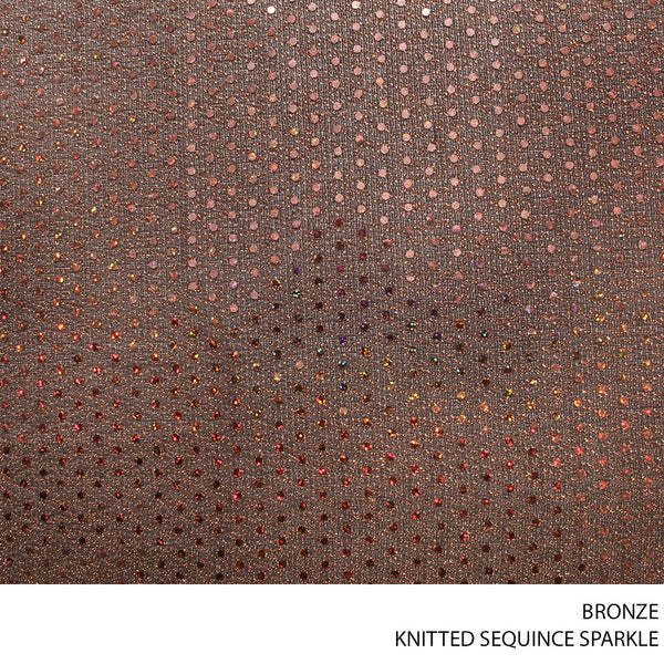 SEQUINCE KNITTED SPANGLE FABRIC 150CM BRONZE