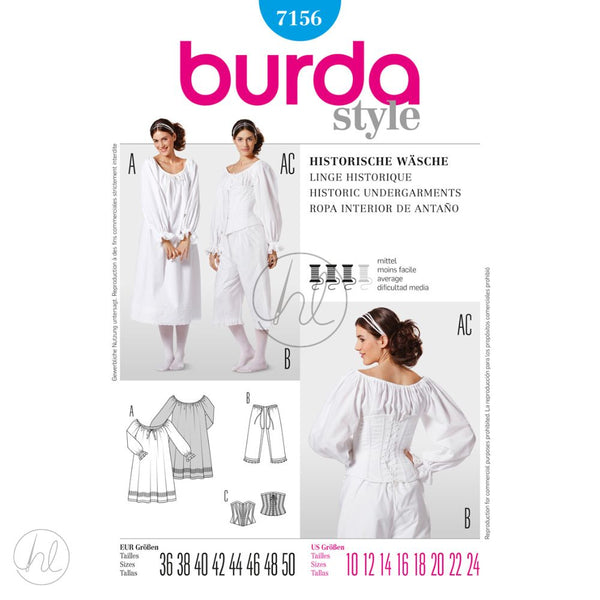 BURDA DRESS BLUE 10-24   7156   EACH
