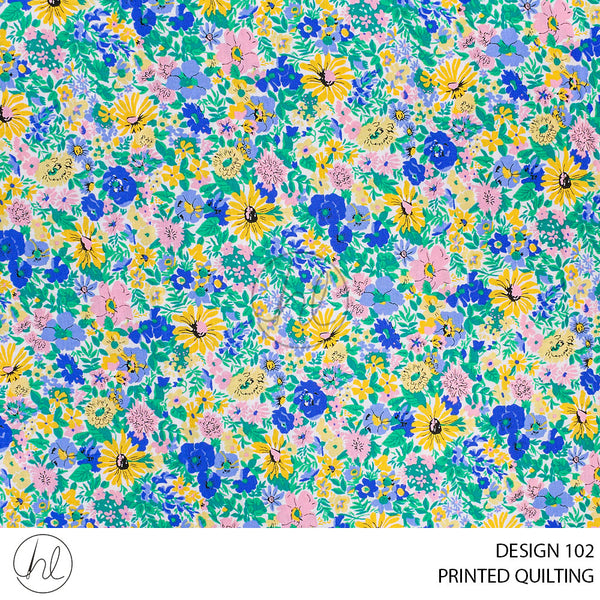 PRINTED QUILTING (51) MULTI (110CM) PER M