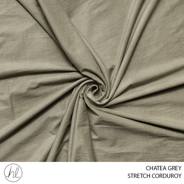 STRETCH CORDUROY (51) CHATEAU GREY (150CM) PER M