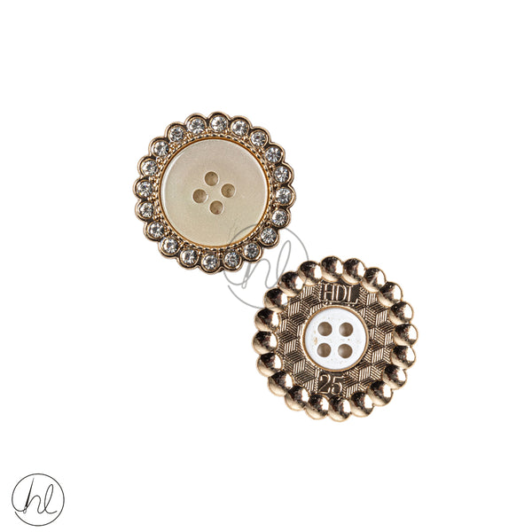 Buttons Fancy 40" H13-J093 Ivory/Gold Fre