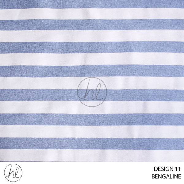 Linen Bengaline (Design 11) (51) Blue (150cm) Per M
