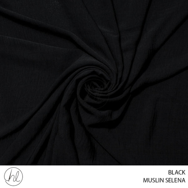 MUSLIN SELENA (59) BLACK (150CM) PER M