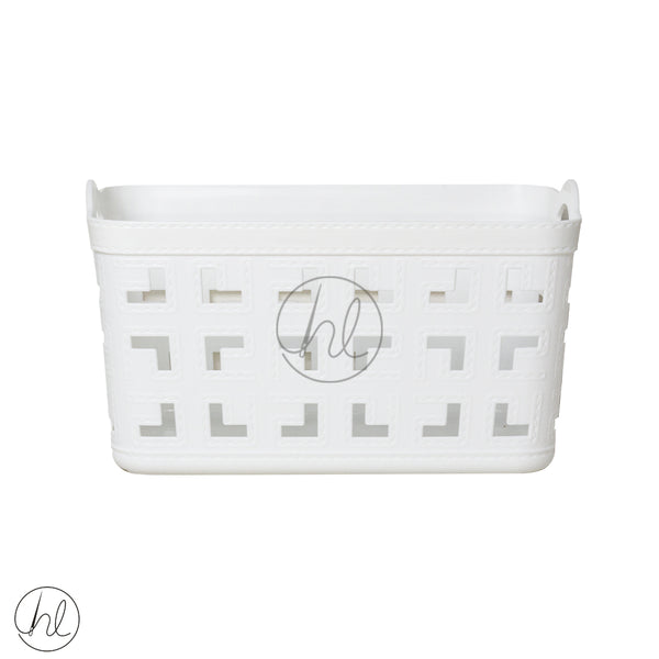 BASKET STORAGE WITH HANDLE 550 (WHITE) ABY-4903