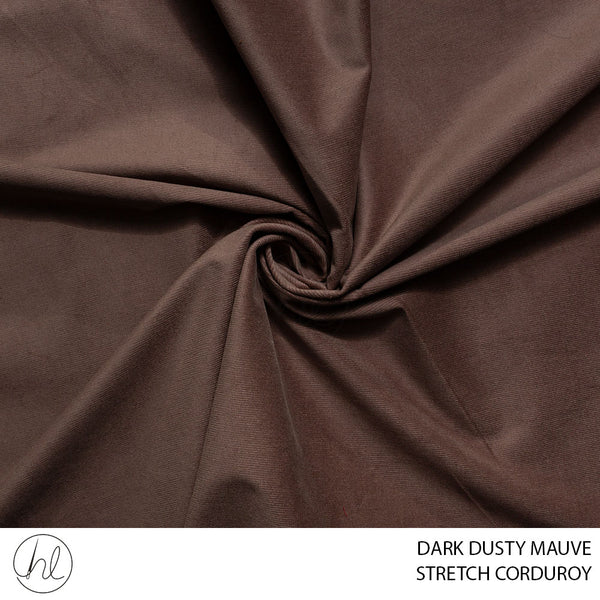 STRETCH CORDUROY (51) DARK DUSTY MAUVE (150CM) PER M