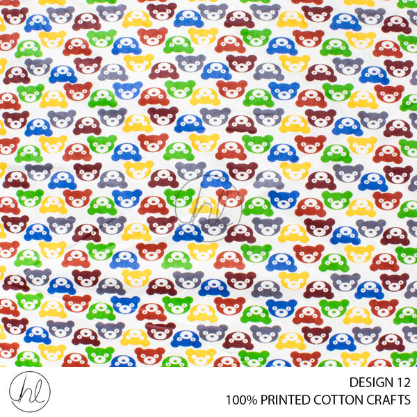 COTTON CRAFT BABY BEARS FABRIC MULTI ROLL ROLL 002