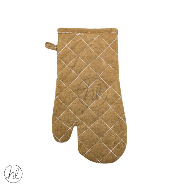 OVEN GLOVE (BROWN AND WHITE)
