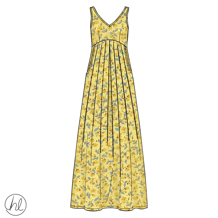 sachin and babi light blue dress Simplicity S9702 Sewing Pattern Misses' Empire Dress, Paper