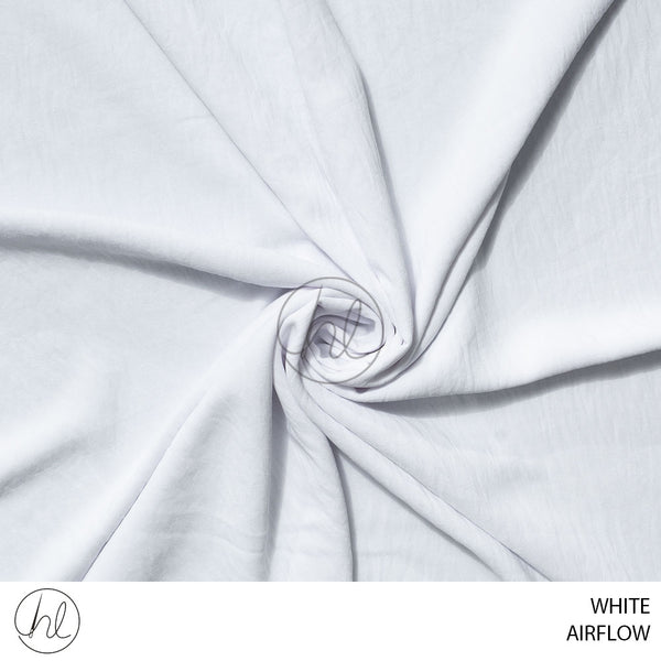 PLAIN AIRFLOW (53) WHITE (150CM) PER M
