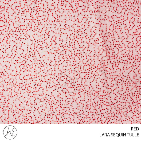 LARA SEQUIN TULLE (781) RED (130CM) PER M