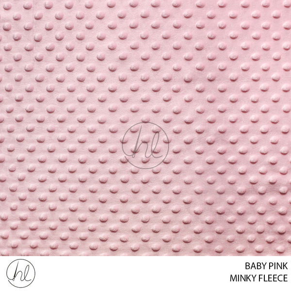 MINKY FLEECE (51) BABY PINK (150CM) PER M