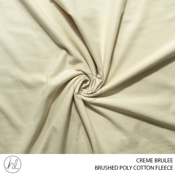 BRUSHED POLY COTTON FLEECE (51) CRÈME BRULEE (150CM) PER M