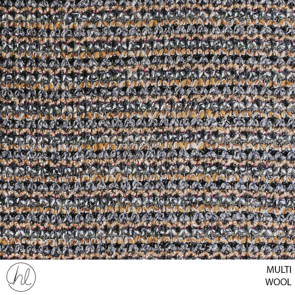 TWEED WOOL FABRIC (51) MULTI (150CM) PER M