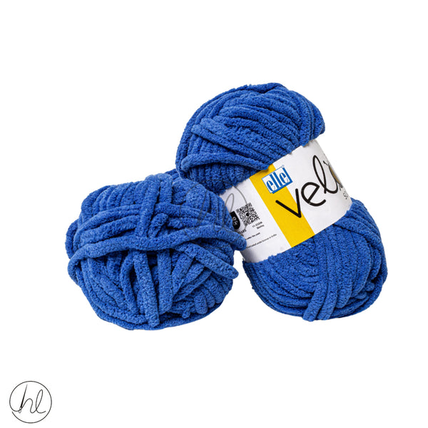 Elle Velour Solid 100G Blue  Free