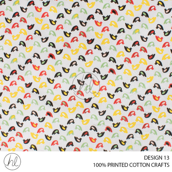 COTTON CRAFT BIRDS PRINTED FABRIC CREAM ROLL ROLL 001