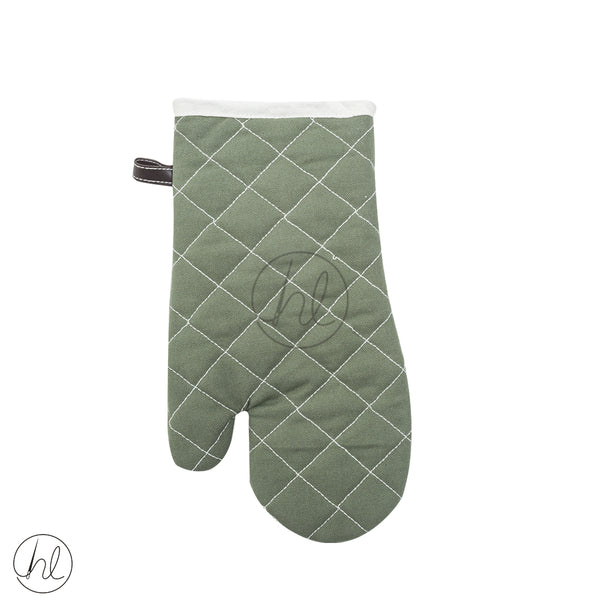 OVEN GLOVE (GREEN AND WHITE)