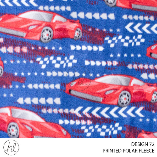 PRINTED POLAR FLEECE (781) ROYAL (150CM) PER M