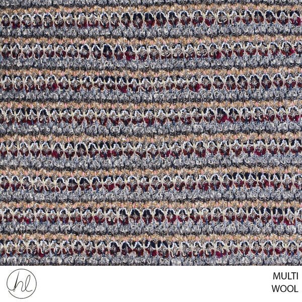 TWEED WOOL FABRIC (51) MULTI (150CM) PER M