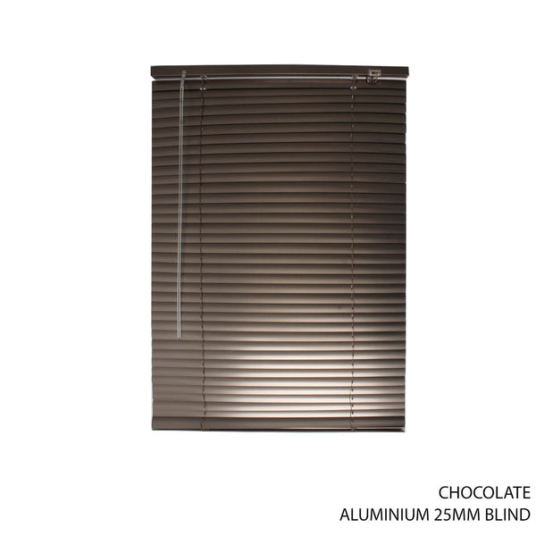 BLIND ALUMINIUM 25MM CHOCOLATE 160X160 1