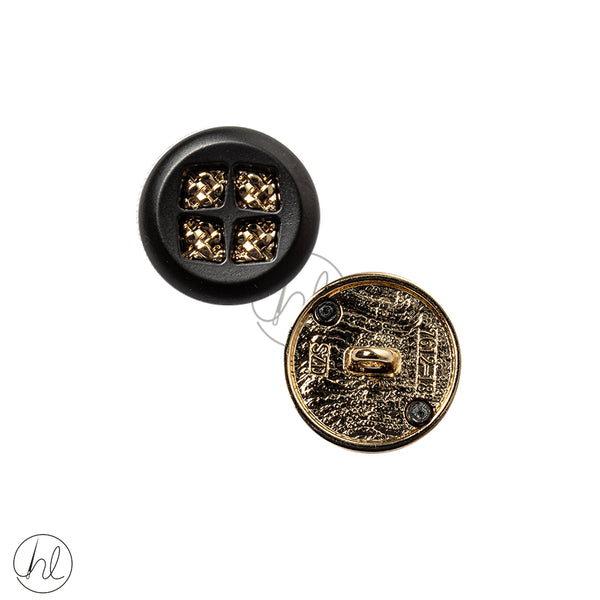 Buttons Fancy  (15mm)	(Blk/Gold)