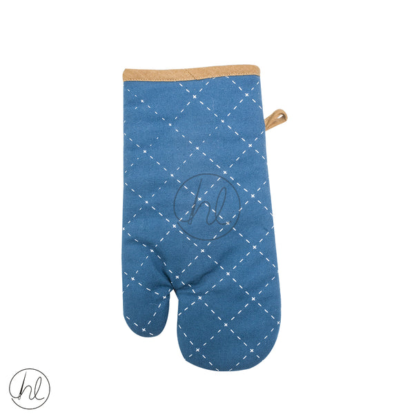 PRINTED OVEN GLOVE (BLUE AND WHITE)