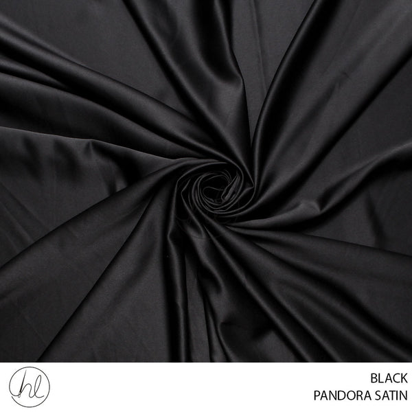 PANDORA SATIN (53) BLACK (150CM) PER M