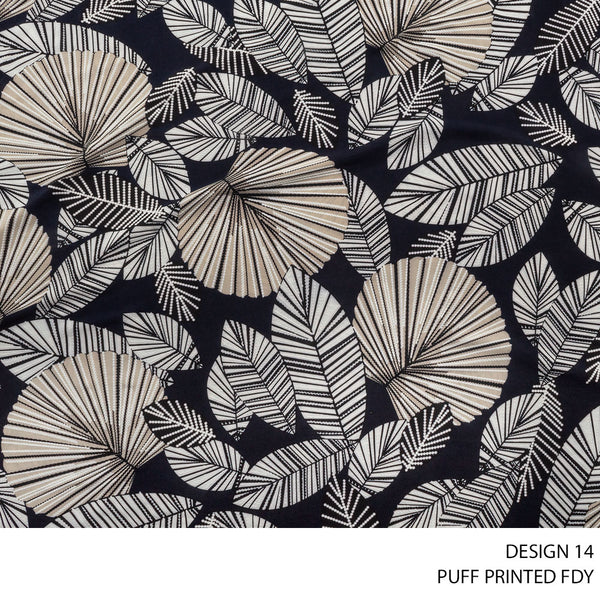 FDY PRT PUFF FABRIC 150CM TAN ROLL ROLL 002