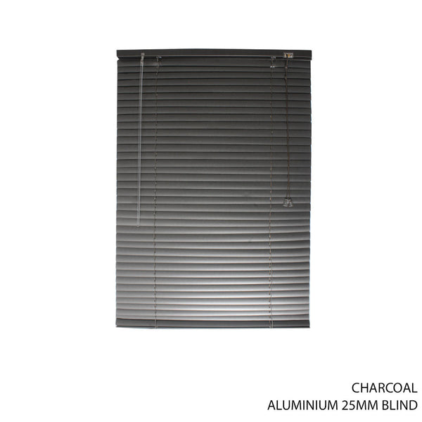BLIND ALUMINIUM 25MM CHARCOAL 150X180 1