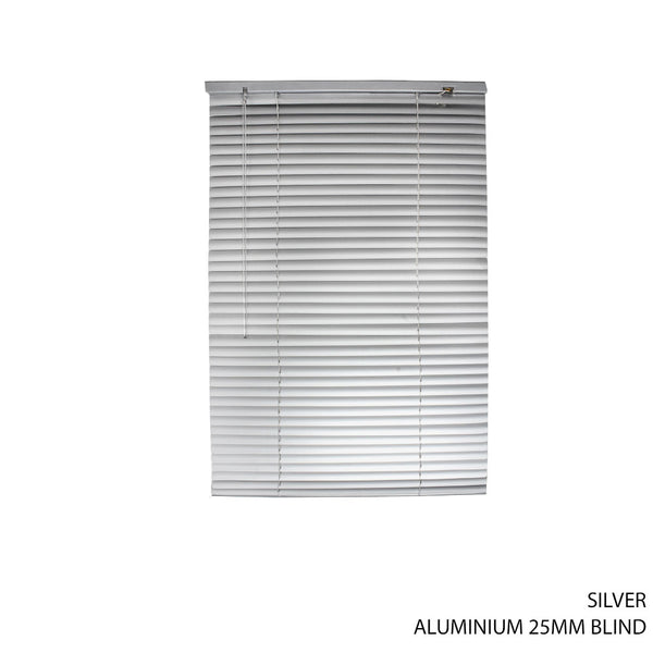 BLIND ALUMINIUM 25MM SILVER 120X150 1