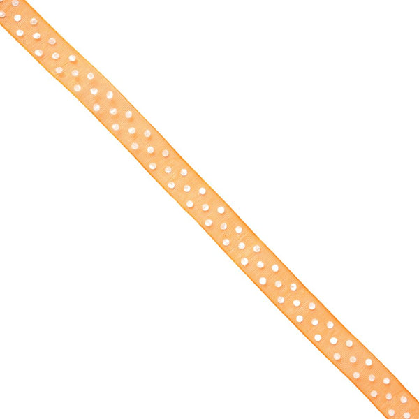 10MM ORGANZA RIBBON (COL-24) -024-420 BURN ORANGE