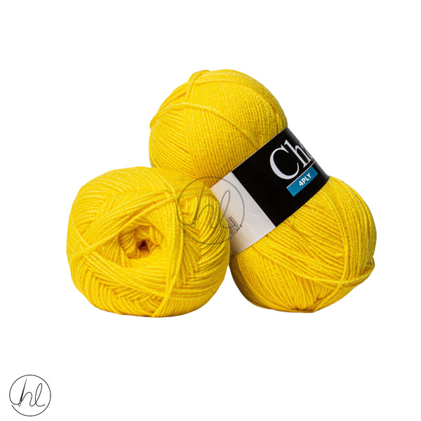 Charity 4Ply  100G Yellow Free