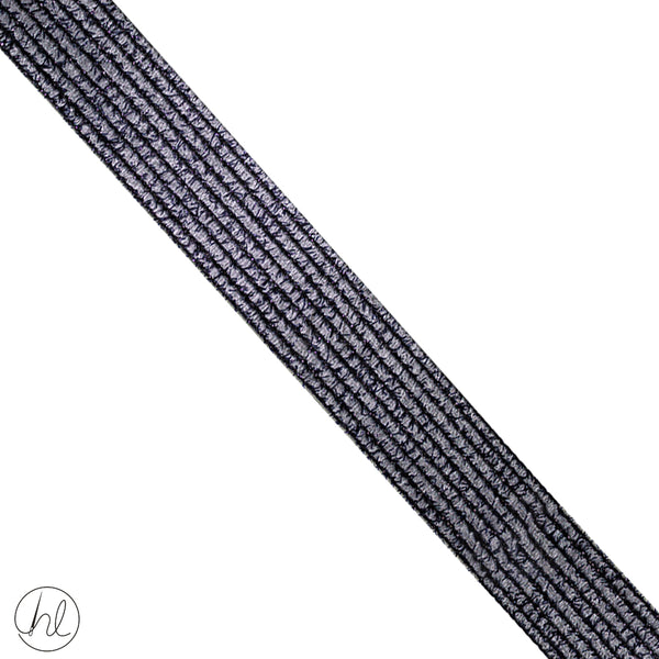 Ribbon Org Stripe Sil 40mm H8 Black Free