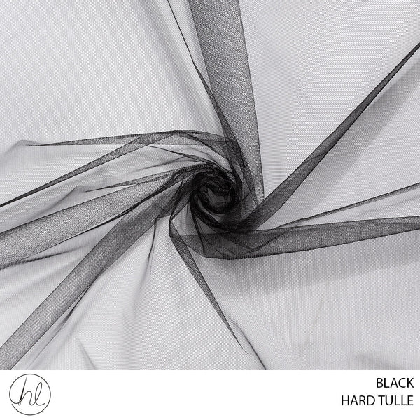 HARD TULLE (51) BLACK (150CM) PER M