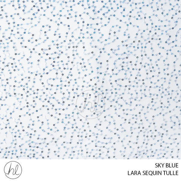 LARA SEQUIN TULLE (781) SKY BLUE (130CM) PER M