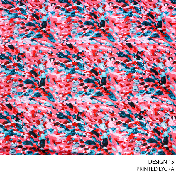 LYCRA PRINT FABRIC 150CM CORAL ROLL ROLL 002