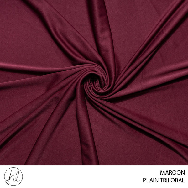 Plain Trilobal (275) Maroon (150cm) Per M