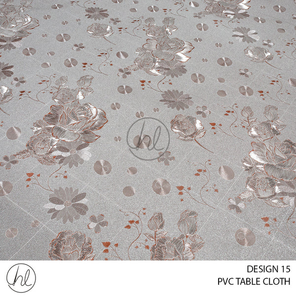 PVC TABLE CLOTH 4648 (DESIGN 15) (LIGHT GREY) (140CM WIDE) PER M