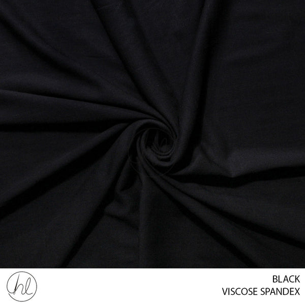 VISCOSE SPANDEX (51) BLACK (150CM) PER M