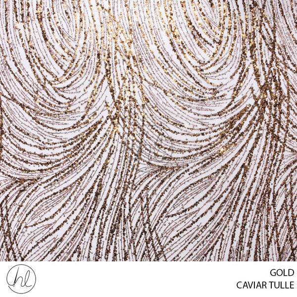 CAVIAR TULLE (781) GOLD (130CM) PER M