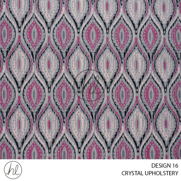 CRYSTAL UPHOLSTERY (L/GREY) (DESIGN 16) (140CM WIDE) PRICE PER M