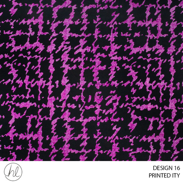 ITY Print (51) Purple (Design 16) (150cm) Per M